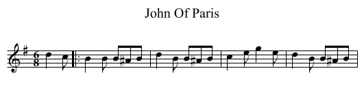 John Of Paris - staff notation