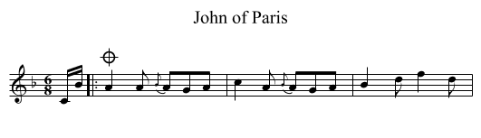 John of Paris - staff notation