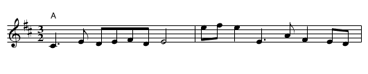 John of the Greeny Cheshire Way - staff notation