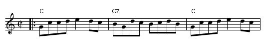 John O'Groat's House - staff notation
