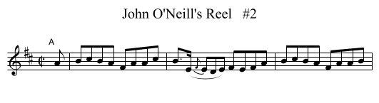 John O'Neill's Reel   #2 - staff notation