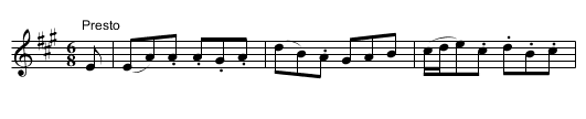 John O'Reilly the Active - staff notation