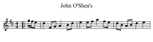 John O'Shea's - staff notation