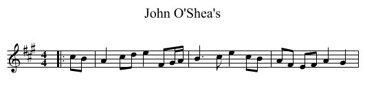 John O'Shea's - staff notation