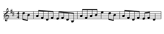 John P. Blessing's Favorite - staff notation