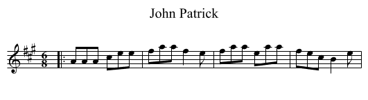 John Patrick - staff notation
