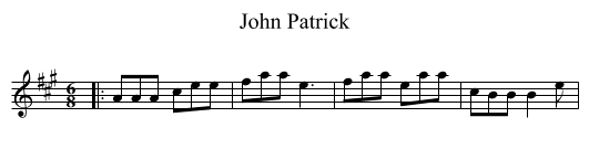 John Patrick - staff notation