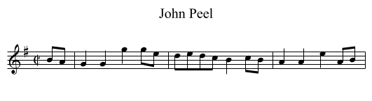 John Peel - staff notation