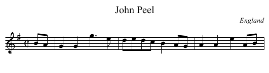 John Peel - staff notation