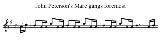John Peterson's Mare gangs foremost - staff notation