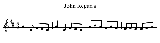 John Regan's - staff notation