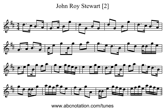 John Roy Stewart [2] - staff notation