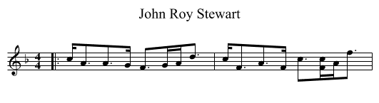 John Roy Stewart - staff notation