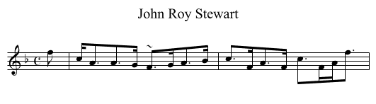 John Roy Stewart - staff notation