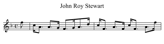 John Roy Stewart - staff notation