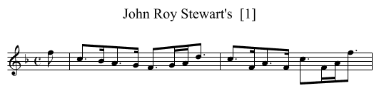 John Roy Stewart's  [1] - staff notation