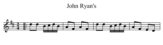 John Ryan's - staff notation
