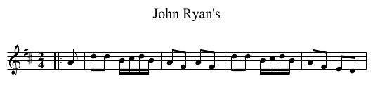 John Ryan's - staff notation