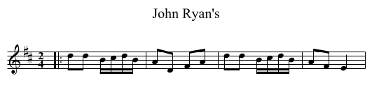 John Ryan's - staff notation