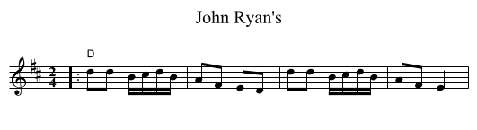 John Ryan's - staff notation