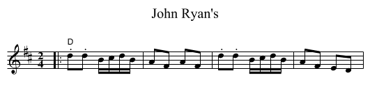 John Ryan's - staff notation