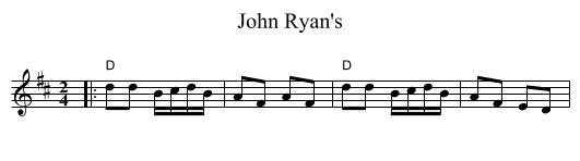 John Ryan's - staff notation