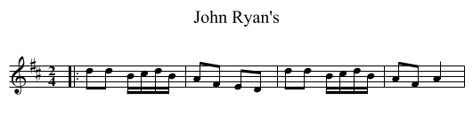 John Ryan's - staff notation