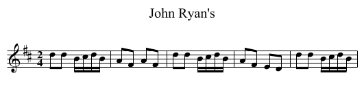 John Ryan's - staff notation