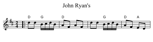 John Ryan's - staff notation