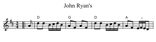 John Ryan's - staff notation