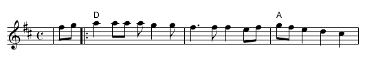 John Short's Tune - staff notation