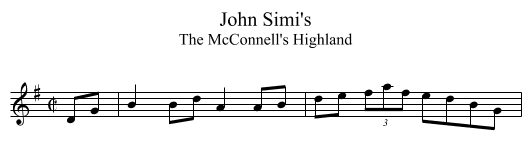 John Simi's - staff notation