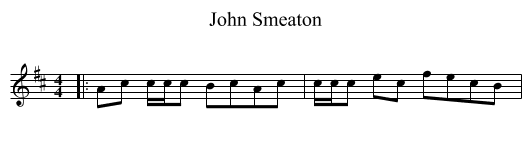 John Smeaton - staff notation