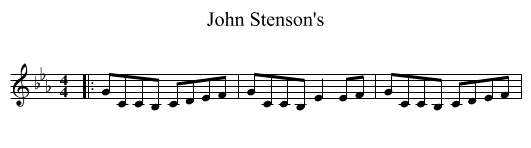 John Stenson's - staff notation