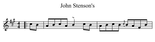 John Stenson's - staff notation