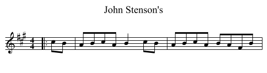 John Stenson's - staff notation