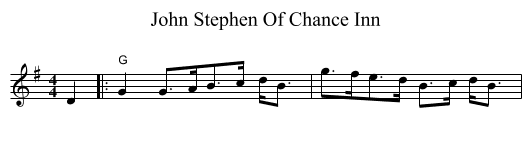 John Stephen Of Chance Inn - staff notation