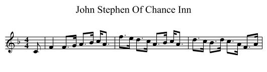 John Stephen Of Chance Inn - staff notation