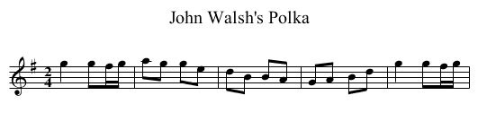 John Walsh's Polka - staff notation