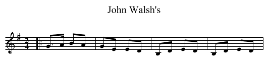 John Walsh's - staff notation