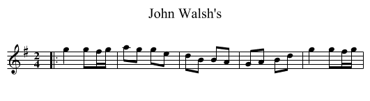 John Walsh's - staff notation