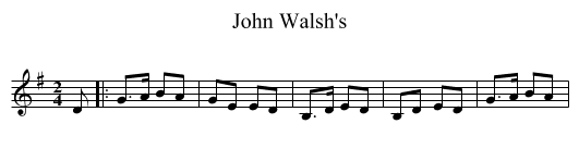 John Walsh's - staff notation