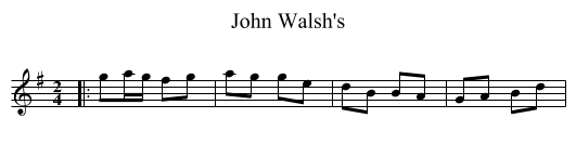 John Walsh's - staff notation
