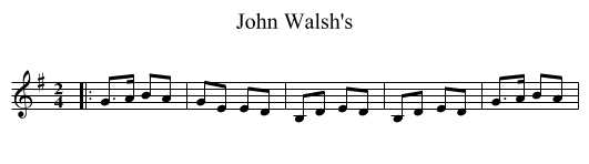 John Walsh's - staff notation