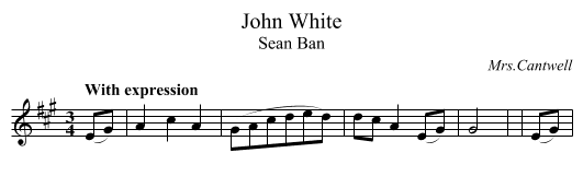 John White - staff notation