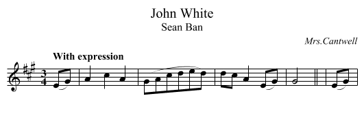 John White - staff notation