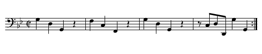 Johnie Cope (bass) - staff notation