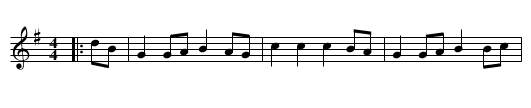 Johnnie, Come Kiss me now - staff notation