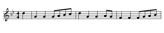 Johnnie Cope (Gm) - staff notation