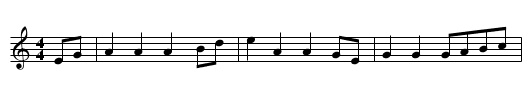 Johnnie Cope - staff notation